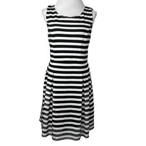 INC Striped Black and White Sleeveless dress size Large